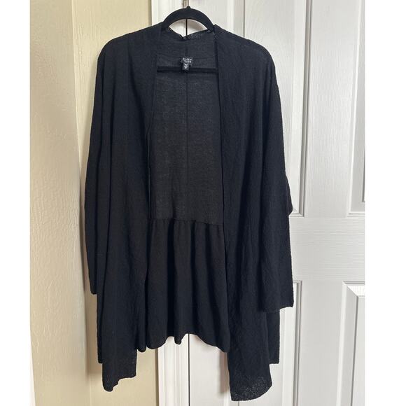 Eileen Fisher Black Knit Cardigan‎ Italian Yarn 1X - Picture 1 of 5